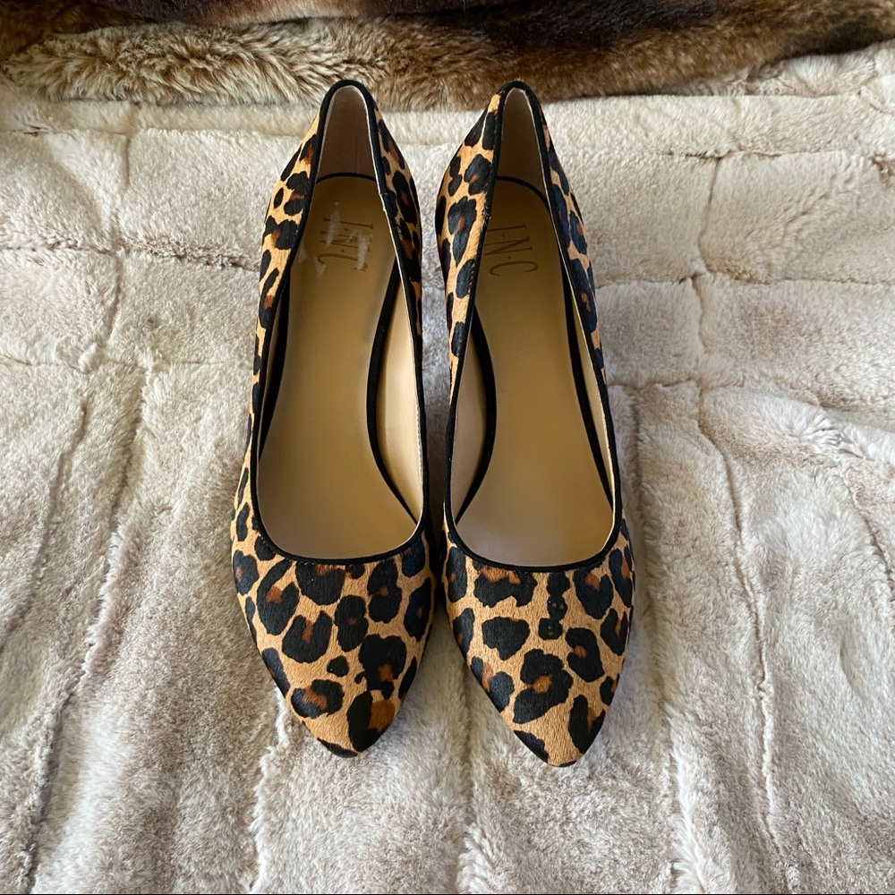 INC Calf Hair Leopard Stiletto Heels - Size 9 - Picture 8 of 8